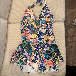 Johnny Was Multicolor Floral Kids Swim One Piece